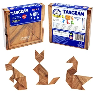 Afbeelding van Logica Art Games Tangram 100 figuren in 1 Educatieve puzzel Geometrie spelletjes Euclide collectie
