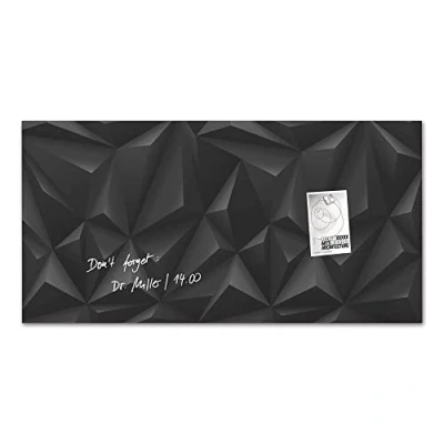Afbeelding van Sigel Si Gl261 Glasmagneetbord Artverum 910X460X15Mm Black Diamond