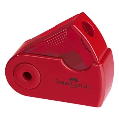 Afbeelding van puntenslijper Faber Castell Sleeve Mini enkel rood/blauw