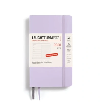 Afbeelding van LEUCHTTURM1917 370528 A6 weekoverzichten en notitieblok 2025, softcover, 12 maanden planner 80 g, gelinieerd, paars