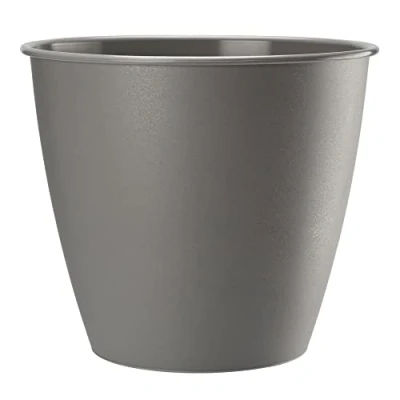 Afbeelding van VERDENIA Azalia 20550 plantenbak voor binnen en buiten, licht, kunststof, rond, 15 cm, grijs