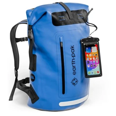 Afbeelding van Earth Pak Luxueuze rugzak voor bagage, uniseks schoudertas, zwart., Waterafstotend