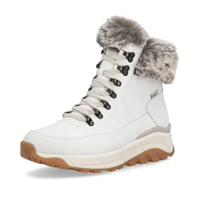 Afbeelding van Rieker Evolution Snowboots Offwhite murmel, Dames, Maat: 37, murmel Leer en textiel