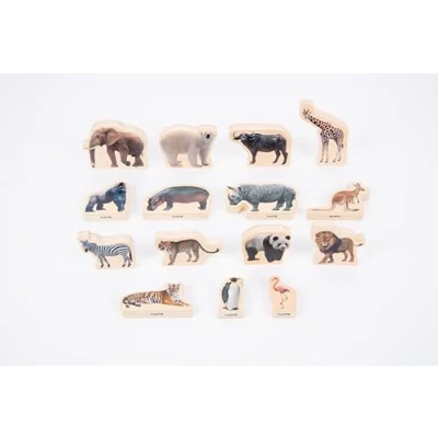 Afbeelding van TickiT WOODEN WILD ANIMAL BLOCKS