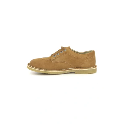 Afbeelding van Kickers Derbies Karma Sportieve veterschoenen, Dames, Maat: 40, Camel Leer