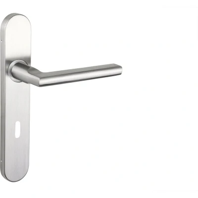 Afbeelding van Lavuzo deurkruk Teramo RVS met afgerond schild SL72 Per set Deurklink