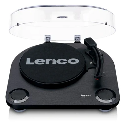 Image de Platine vinyle avec haut parleurs LENCO LS 40BK
