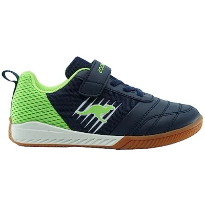 Afbeelding van KangaROOS Super Court Ev Sneakers, uniseks, kinderen, Donkermarineblauw limoen 4054.
