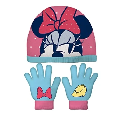 Afbeelding van Muts en Wanten Minnie Mouse Lucky Roze