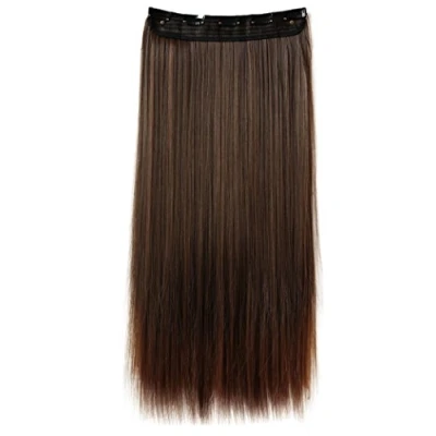 Afbeelding van PRETTYSHOP C59a Kunsthaar extensies, 70 cm, Bruin Mix,