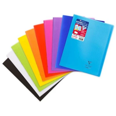 Afbeelding van Clairefontaine 981401C A Koverbook geniet notitieboek 24 x 32 cm 96 pagina&#039;s groot vierkant wit papier 90 g polypro kaft willekeurige kleur