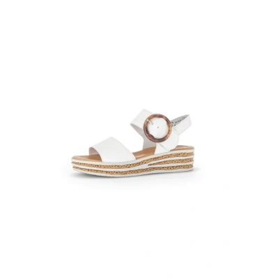 Afbeelding van Gabor 550.2 Sandalen Met Sleehak Dames Wit Maat 42,5