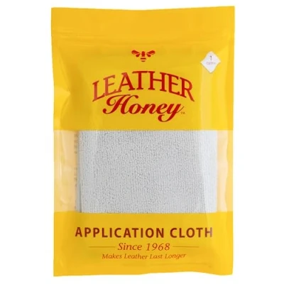 Afbeelding van Leather Honey Pluisvrije applicatordoek voor lederen conditioner, microvezeldoek vernieuwende verzorging en leerreiniger, premium leerverzorgingsproducten sinds 1968