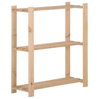 Afbeelding van Opbergrek 3 laags 80x28,5x90 cm massief grenenhout