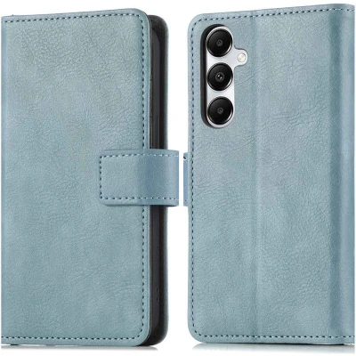 Afbeelding van imoshion Hoesje Geschikt voor Samsung Galaxy A16 (5G) Met Pasjeshouder Luxe Bookcase Lichtblauw