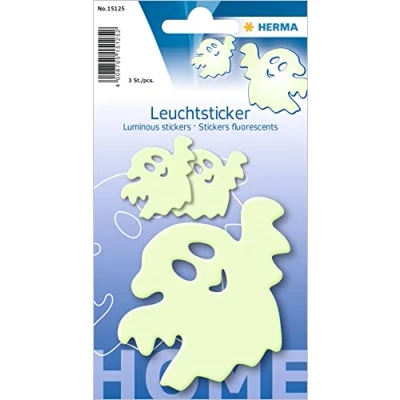 Afbeelding van Herma 15125 lichtgevende stickers voor geesten, residuen en herbruikbaar, set van 3/verpakking met inhoud levering