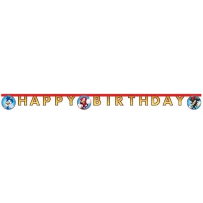 Afbeelding van Sonic Happy Birthday Letterslinger 2mtr per stuk