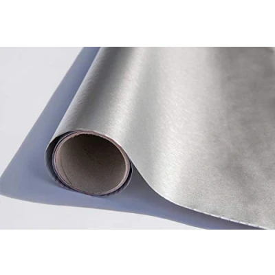 Afbeelding van d c fix Metallic plakfolie, zilver, zelfklevende folie, waterdicht, realistische decoratie voor meubels, tafels, kasten, deuren, keukengevels, decoratiefolie 67,5 cm x 1,5 m
