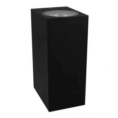 Afbeelding van Yphix Wandlamp Kubbe 2 Up And Down Zwart Ip44 Gu10 LEDdirect.nl