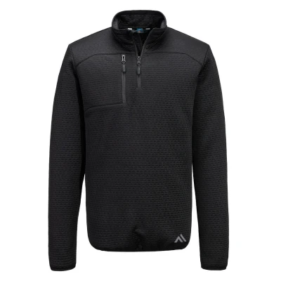 Afbeelding van KX3 Sport Textured Sweatshirt met 1/4 rits maat L, Black
