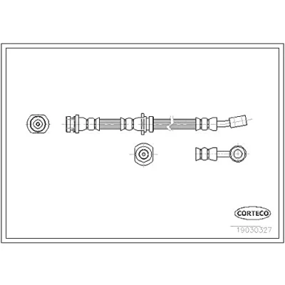 Afbeelding van CORTECO 19030327 Remslang Vooras 432mm