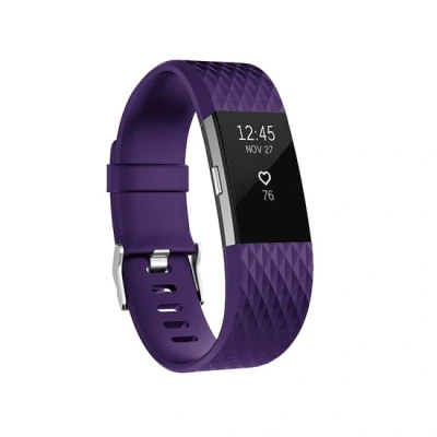 Afbeelding van Fitbit Charge 2 siliconen bandje Maat: Large Paars