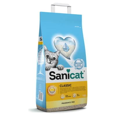 Afbeelding van Sanicat Classic Kattenbakvulling Unscented 16 liter