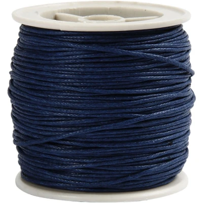 Afbeelding van Creotime Katoenkoord Donkerblauw 1 Mm Dik 40 M