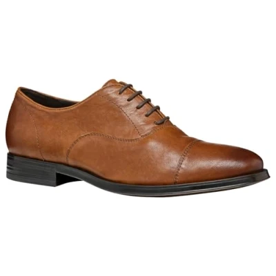 Afbeelding van Geox Veterschoenen, Heren, Maat: 43, Cognac Leer