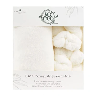 Afbeelding van SO ECO HAIR Towel &amp; Scrunchies Haaraccessoire, Maat: One Size, White
