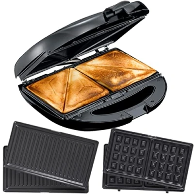 Afbeelding van Melissa 16240110 3 in 1 sandwich maker 850W, black
