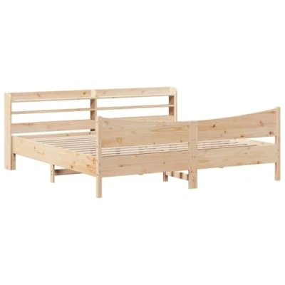 Afbeelding van vidaXL Bedframe met hoofdbord massief grenenhout 180x200 cm