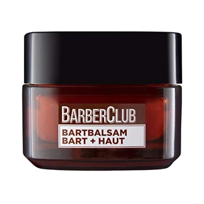 Image de L&#039;Oréal Men Expert Baume à Barbe + Peau pour Hommes, Aide la Croissance Saine de Barbe, Soin Homme avec Huile Essentielle Bois Cèdre Barber Club, 1 x 50 ml