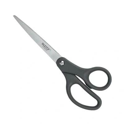 Afbeelding van Leitz 54210089, Volwassene, Rechte knip, Grijs, Gesatineerd staal, Roestvrijstaal, Kantoorschaar, Polypropyleen