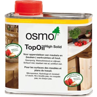 Afbeelding van Osmo TopOil 3039 Grafiet 0.5 Liter Meubel Olie voor Hout Werkbladolie tafel snijplank Werkbladen Houtolie Meubelolie