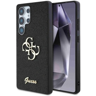 Afbeelding van Guess 4G Metal Logo Glitter Backcover voor de Samsung Galaxy S25 Ultra Black
