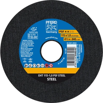 Afbeelding van PFERD PSF STEEL 61730010 Doorslijpschijf recht 115 mm 25 stuk(s) Staal
