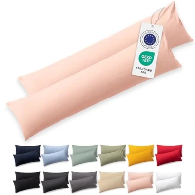 Afbeelding van Blumtal Set Van 2 Kussenslopen Superzachte Premium Jersey Kussenhoes 100% Katoen 40 x 145 cm Roze