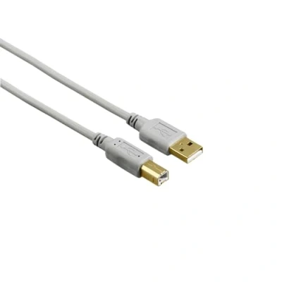 Afbeelding van Hama USB A kabel B (1,5 m, Type A, B, 2.0, 480 Mbit/s, kabel, verguld) grijs