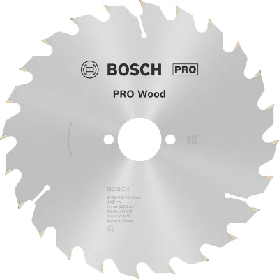 Image de BOSCH 2608640615 Lame de scie circulaire Optiline Wood, 190 x 30 2.6 mm, 24T
