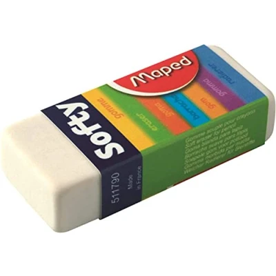 Afbeelding van Maped potloodgom Softy medium formaat, blister met 2 stuks gum