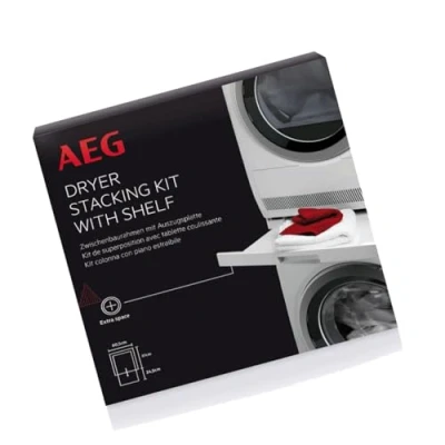 Afbeelding van AEG SKP11 Wasdroger Stack Kit met uittrekbare plank
