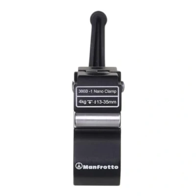 Afbeelding van Manfrotto 386B 1 nano klem met inkeping ter bescherming tegen beschadiging
