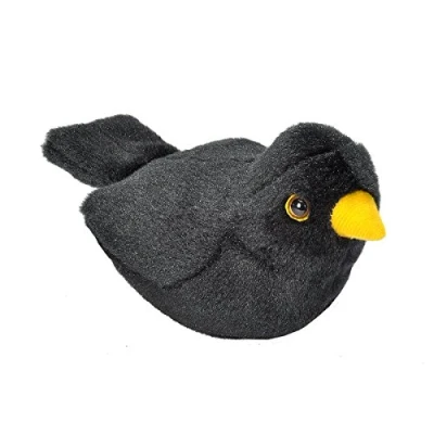 Afbeelding van Pluche merel vogel knuffel 14 cm knuffeldier