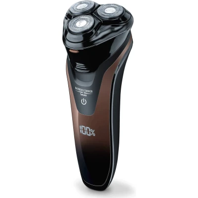 Afbeelding van Beurer HR 8000 Scheerapparaat 3 Dubbelrings koppen trimmer voor baard en bakkebaarden Contour Snel laden LED display Draadloos gebruik 60 min. of netvoeding Waterbestendig (IPX 6) Jaar garantie