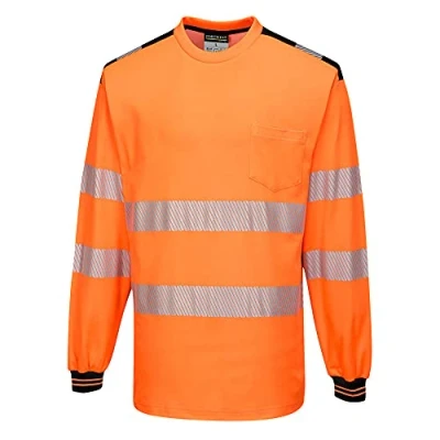 Afbeelding van PW3 Hi Vis T shirt met lange mouw maat Large, OrBk