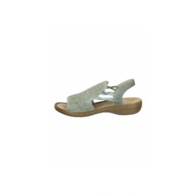 Afbeelding van Rieker 60843 Sandalen met enkelbandje voor dames, Groen