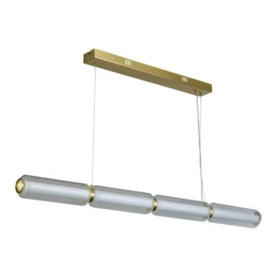 Afbeelding van LED hanglamp Mod, messingkleurig, dimbaar in 3 stappen, staal