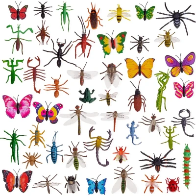 Afbeelding van 50 Realistisch Uitziende Speelgoedinsecten in Felle Kleuren en Prachtige Ontwerpen Nep Insecten Perfect voor Kinderen