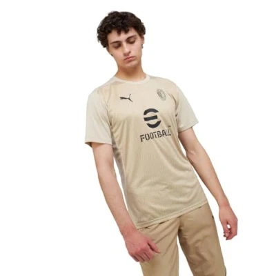Afbeelding van Puma AC Milan Prematch Sport Tshirt, Heren, Maat: Small, Putty/prairie tan